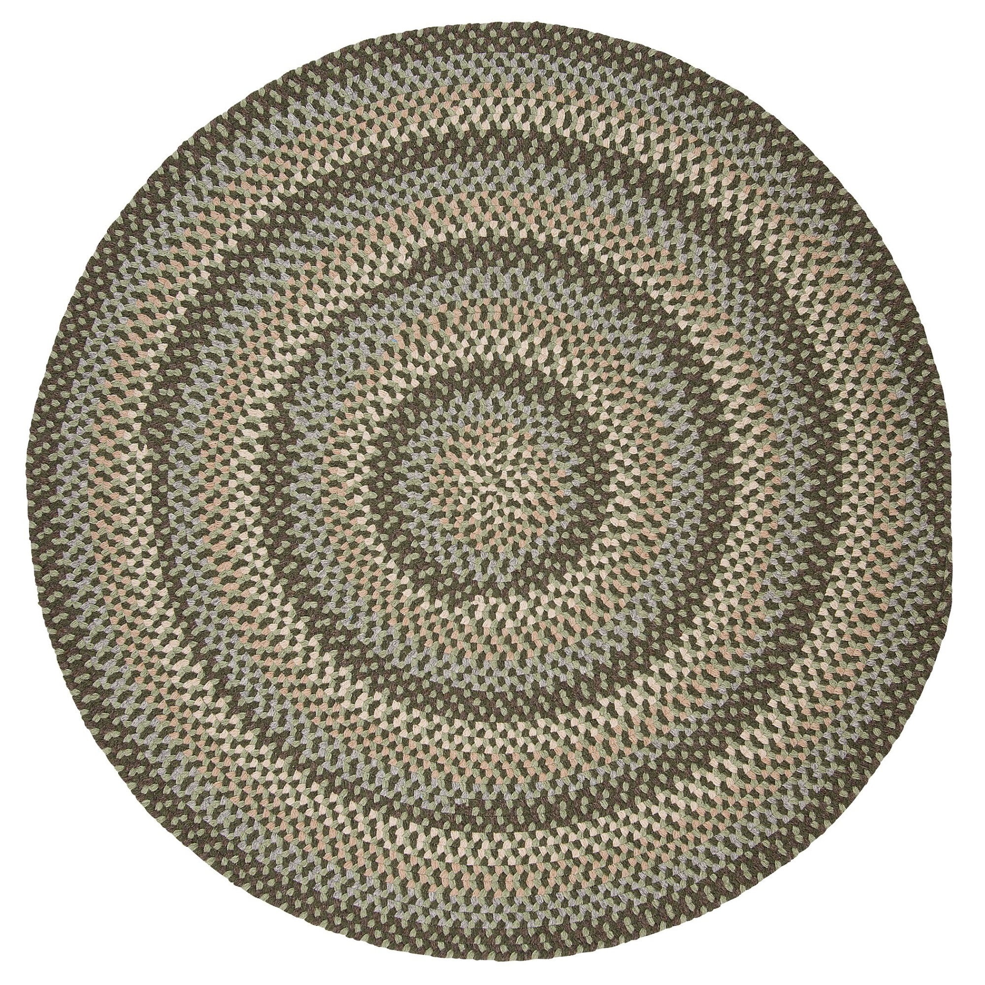 12' Reversible Handcrafted Round Wool Braided Area Rug