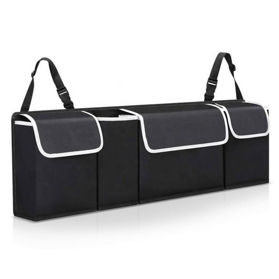 JeashCHAT Deluxe Car Backseat Trunk Organizers, Car Trunk Tidy Storage Bags with Lids For