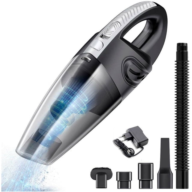 Potente Aspiradora de Mano Inalámbrica de 60 W - Aspiradora Portátil para Auto, Accesorios Completos, Aspiradoras en Seco y para Oficina, Hogar, Auto