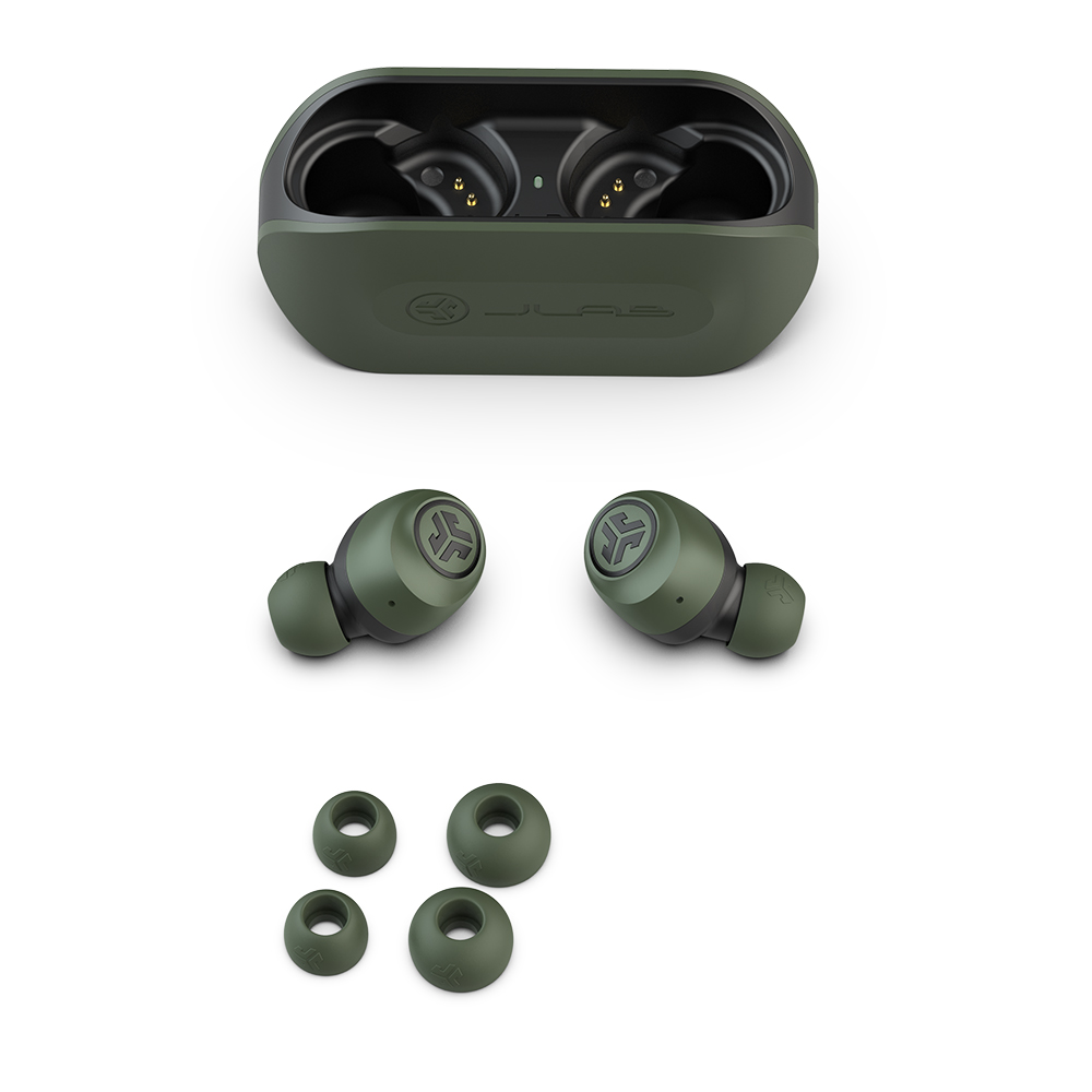 JLab Audio Go Air True Wireless Earbuds + Charging Case, Army Green, Dual Connect, IP44 Sweat Resistance, Bluetooth 5.0 Connection, 3 EQ Sound Settings: JLab Signature, Balanced, Bass Boost - image 5 of 7
