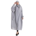 thumbnail image 6 of Gamivast Women Islamic Prayer Gown Full Cover Muslim Abaya Long Sleeve Loose Fit Dubai Kaftan Modest Hooded Robe Islamic Prayer Clothing Hijab Wear, 6 of 7
