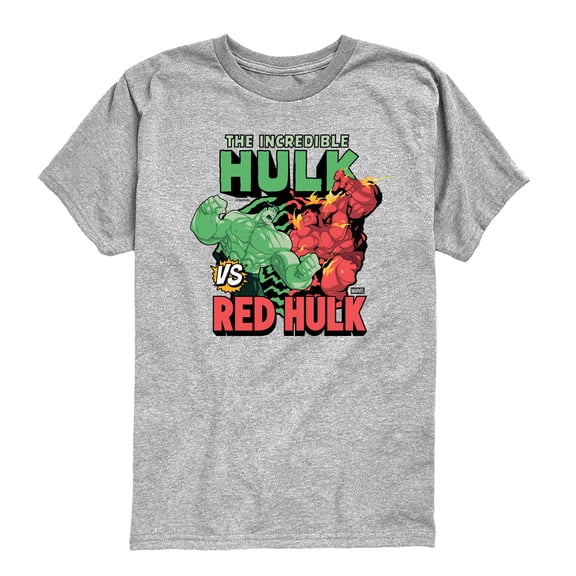 Marvel - Hulk vs. Red Hulk - Youth Boys Short Sleeve Graphic T-Shirt