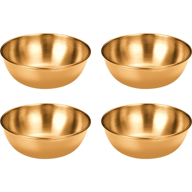 Uds. Platos para salsa de acero inoxidable, platos redondos para condimentos, cuenco para inmersión, platillos, cuenco, Mini platos para aperitivos, plato para condimentar, platos para platillo