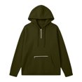 thumbnail image 5 of ThriftyPlait Womens Hoodies Quarter Zip Pullover Sweatshirt Long Sleeve Zipper Kangaroo Pocket Drawstring Hood Loose Fall Casual Outerwear, 5 of 7
