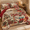 Beige-Queen, variant on King Quilt Set Red Brown Gingerbread House Holiday Bedspread King Size