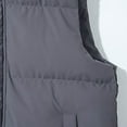 thumbnail image 4 of Men's Outerwear Vest, Puffer Vest for Men Winter Coat Casual Stand Collar Sleeveless Zip Up Thick Waistcoat (M, Dark Gray), 4 of 6