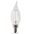 thumbnail image 2 of Feit White Filament BA10 E12 (Candelabra) Filament LED Bulb Soft White 40 Watt Equivalence 4 pk, 2 of 17