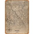 thumbnail image 1 of Warsaw Poland Vintage City Map Retro Vintage Decorative 12"x16", 1 of 4