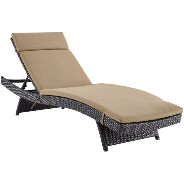 Pemberly Row Chaise Longue de Patio - Ensemble de 1, Marron et Moka