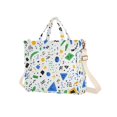 thumbnail image 7 of FORMRS Womens Corduroy Tote Bag Crossbody Shoulder Handbag with Pocket, Blue Simple Shapes, 7 of 7