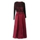 thumbnail image 3 of Vestido caftán musulmán para mujer: jilbab árabe abaya con costuras de encaje islámico, vestido largo de manga larga, 3 of 4