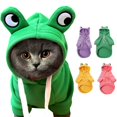 thumbnail image 2 of Autumn and Winter Cat Hooded Pet Jacket Warm Fleece Hoodie Dog Clothing Cartoon Frog Cosplay Costume Halloween Sweatshirt (Purple,2XL), 2 of 7