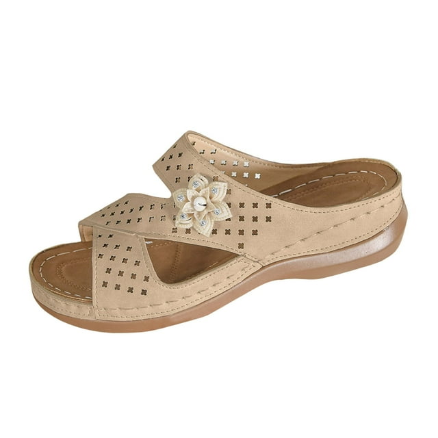 DAFEI Sandales de Plage Sandales d'Été pour Femmes Sandales de Plage pour Dames Chaussures Compensées d'Été Pantoufles pour Femmes Sandales Bohèmes Chaussures Mode
