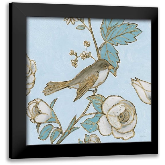 Adams, Emily 12x12 Black Modern Framed Museum Art Print Titled - Toile Birds I