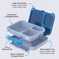 thumbnail image 6 of Bentgo Kids Stow & Go Lunch Box with Built-In Utensil, Leak-Proof Design, Removable Tray, Portion-Perfect Compartments for Kids and Teens (Navy Sky), 6 of 6