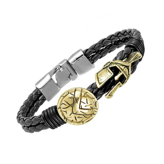 Transemion Secure And Expressive Statement With Leather Bracelet Personalized Leather Bracelet For Men TZ-783 1Set
