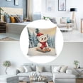 thumbnail image 3 of Cute Polar Bear Sledding WinterLinen toss pillowcase decoration pillowcase gifting preferred 20x20 inch cushion cover sofa pillowcase sofa bedroom living room car, 3 of 6