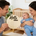 thumbnail image 7 of HuiXinOu Newborn Sign, Wooden Birth Announcement Decor for Nursery, Baby Photo Prop for Boys and Girls, Welcome Home Gift, Customizable Name and Date Keepsake, 7 of 7