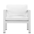 thumbnail image 4 of Pangea Home Karen 4-piece Modern Aluminum Frame Outdoor Sofa Set in White, 4 of 6