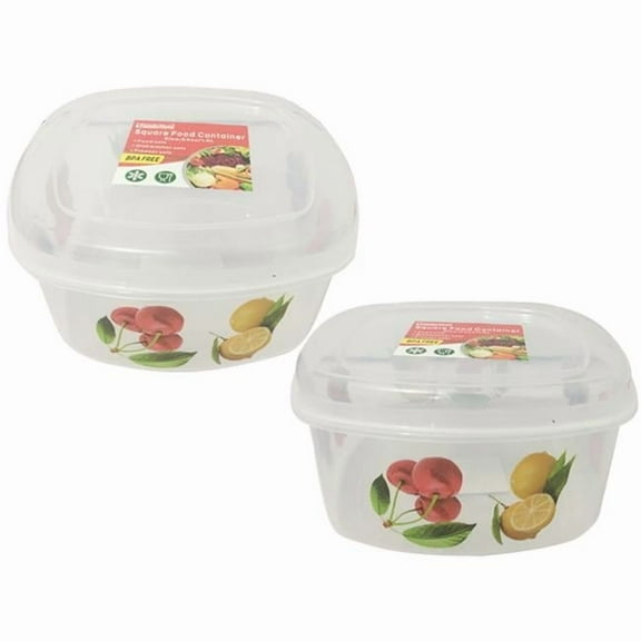 Family Maid 54002A Square Printed Food Container, Clear - Pack of 60
