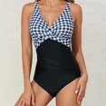 thumbnail image 3 of Maillots de Bain pour Femmes Duoif Maillots de Bain pour Femmes Maillot Amincissant Rétro Froncé Rembourré Maillot de Bain pour Femmes Bleu Pâle m, 3 of 3