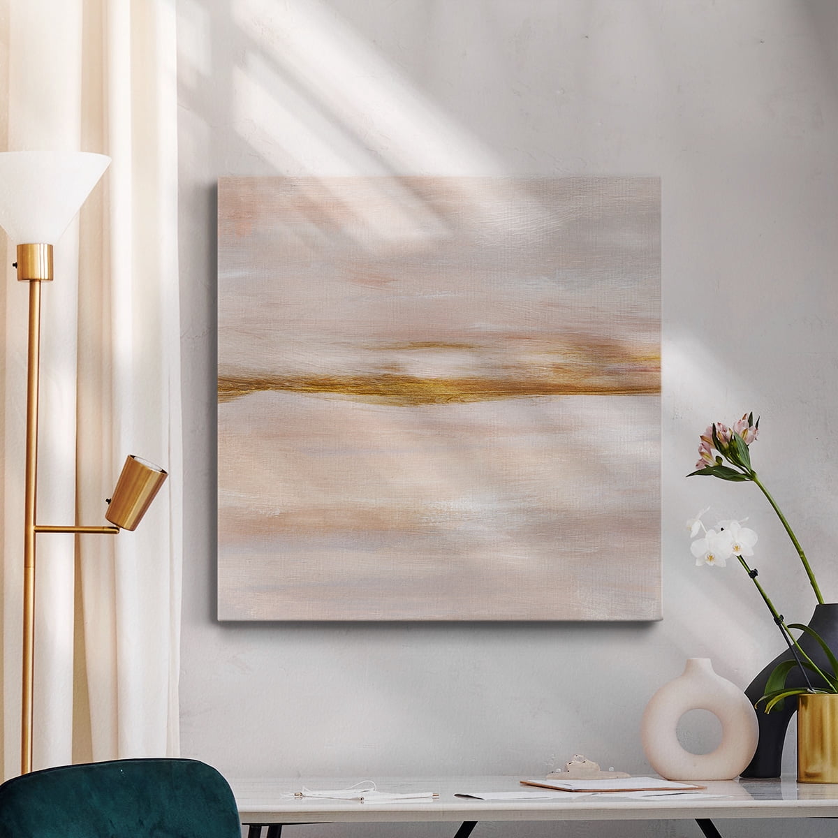Wexford Home Golden Horizon I-Premium Gallery Wrapped Canvas, 32" x 32" - Ready to Hang