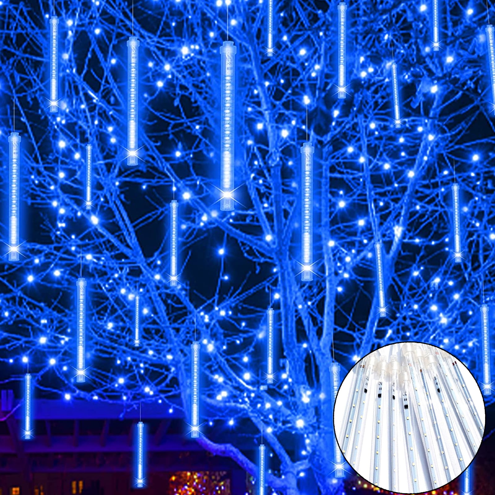 Meteor Shower Lights, Outdoor Falling Icicle Cascading Lights 20 inch