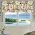 thumbnail image 6 of White Daisy Farmhouse Kitchen Valances for Windows, Garden Floral Honeybees Wooden Bathroom Window Valances 42x12 Inch Rod Pocket Window Treatments Valance Curtains for Living Room Bedroom Decor, 6 of 9