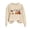 Khaki, variant on APEXFWDT Women's Thanksgiving Crew Neck Pullover Fall Maple Leaf Print Casual Long Sleeve Top, Festive Daily Wear,XXL,Khaki