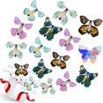thumbnail image 1 of CHUANK 15 PCS Magic Flying Butterfly Fairy Flying Toys Wind up Rubber Band Powered Butterfly Toys Decoration for Colorful Bookmark and Greeting Card Surprise Gift, 1 of 6