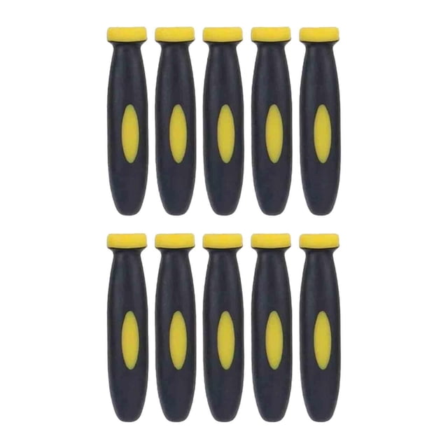 10 mangos de goma para limas, accesorios duraderos para herramientas de reparación del hogar, lima práctica Amarillo
