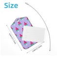 thumbnail image 4 of Square 2Pack PU Leather Watermelon Cruise Luggage Tag with Privacy Cover and Stainless Steel Ring - Suitable for Travel Handbags Backpacks Luggage Tags, 4 of 6