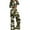 Army Green, variant on Oplxuo Womens Camouflage Tracksuit Sets Button V Neck Sexy Crop Top Matching Wide Leg Cargo Pants 2 Piece Sweatsuit Outfits
