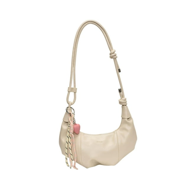 Bolso de hombro para mujer, moderno bolso de mano tipo bola de , ideal para ir de compras, vacaciones o ir al trabajo. Blanco