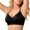 Black, variant on Seamless Breathable Back Design Lifting Bra For Small With Comfort Under Clothes Lightweight Wireless Support Light Blue XL