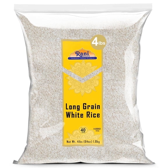 Rani Long Grain White Rice 64oz (4lbs) 1.81kg Bulk ~ All Natural | Gluten Friendly | Vegan | Non-GMO | Kosher