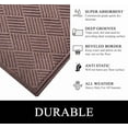 thumbnail image 3 of A1HC Indoor Outdoor Mat, Front and Back Entrance Welcome Mats, Front Door Patio Mats 24x36 Inches, Non-Slip Easy Clean Entrance Washable Large Size Doormats, Chocolate Brown, 3 of 8