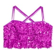 thumbnail image 3 of LiiYii Girls Sequins Dance Outfit Set 2 Piece Sparkly Crop Top with Skirt Jazz Latin Ballroom Dancewear Hot Pink 10, 3 of 7