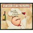 thumbnail image 2 of DiPaolo, Dan 17x15 Black Ornate Wood Framed with Double Matting Museum Art Print Titled - Drink More Wine, 2 of 4