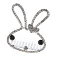 thumbnail image 1 of Peines de cabellero Cintas de Cabezas en Formas de Conejos Cristales Diamante Falso Accesorio de cabellero Plata Colcomx Peine del pelo de la forma del conejo, 1 of 8