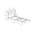 thumbnail image 3 of Monarch Specialties Bed - Twin Size/Dark Grey Velvet with Chrome Trim, 3 of 5