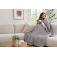 thumbnail image 5 of Therapedic Home Solutions Cozy Cool Oversized Cooling Throw Blanket, Summer Cool and Chilling Grey Throw, 5 of 6