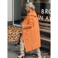 thumbnail image 4 of Fall Cardigan Sweaters for Women Fashion Open Front Hooded Cable Oversized Long Trendy Warm Winter Coats Outfits, 4 of 12