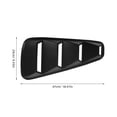 thumbnail image 2 of OUNONA 1 Pair Engine Ventilation Cover Black ABS For Car Hood With Aggressive Appearance, 2 of 8