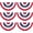 6pcs Pleated Fan Flag, variant on American Pleated Fan Flag, 3 x 1.5 Ft USA Patriotic Half Fan Bunting, Indoor Outdoor 4th of July Memorial Day 250th Anniversary Decorations (12 Pcs)
