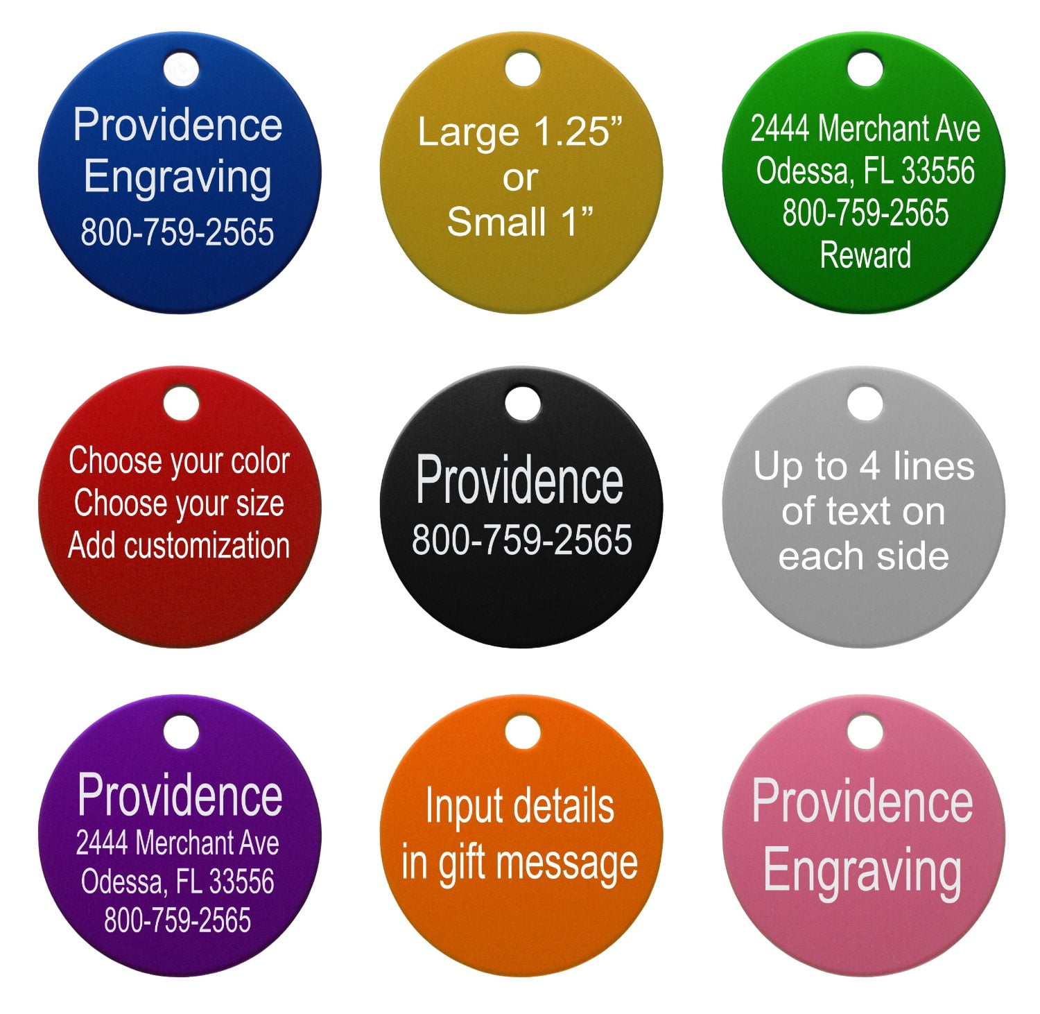Personalized Pet ID Tags - Email Required, See Description