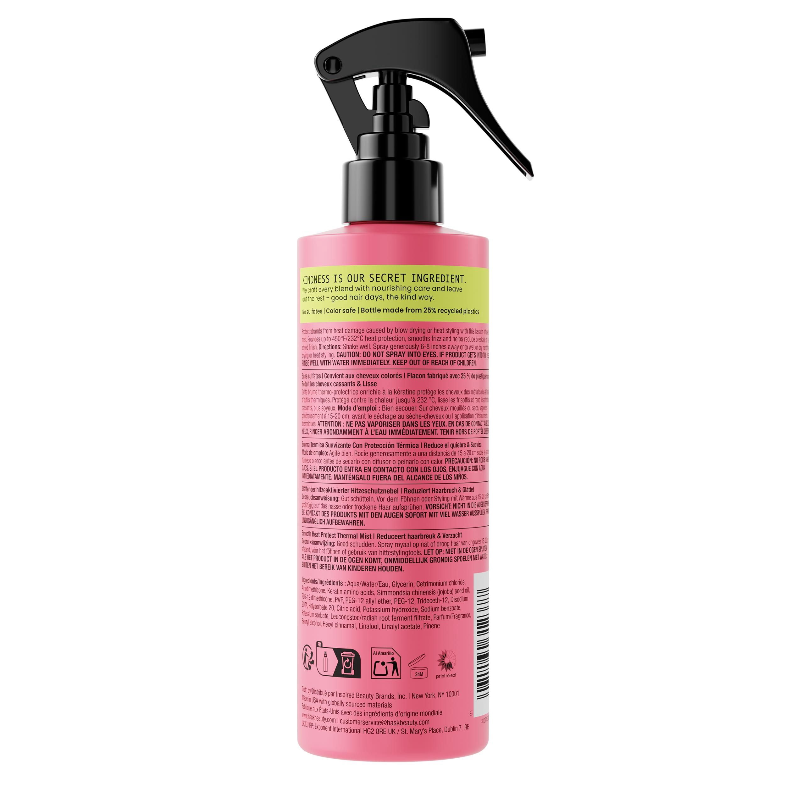 HASK Heat Protect + Keratin & Jojoba Oil Thermal Mist, 8 fl oz
