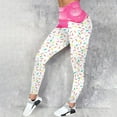 thumbnail image 3 of Shadoumai Womens Easter Leggings Cute Eggs Graphic High Waist Yoga Pants Tummy Control Workout Running Leggings, 3 of 4