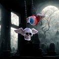 thumbnail image 2 of Teissuly Skeleton Car Pendants 2pcs Skull Pendant Skeleton Car Accessories Outdoor Decorations Outdoor Wall Hanging Decor Funny Skeleton Hanger Halloween Props Horror Teissuly WER202310060591, 2 of 9