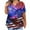 Multicolor#1, variant on Fartey 4th of July Shirt for Women Plus Size American Flag Graphic Tees Button Down V Neck T Shirts Independence Day Short Sleeve Patriotic Tops Multicolor XXL